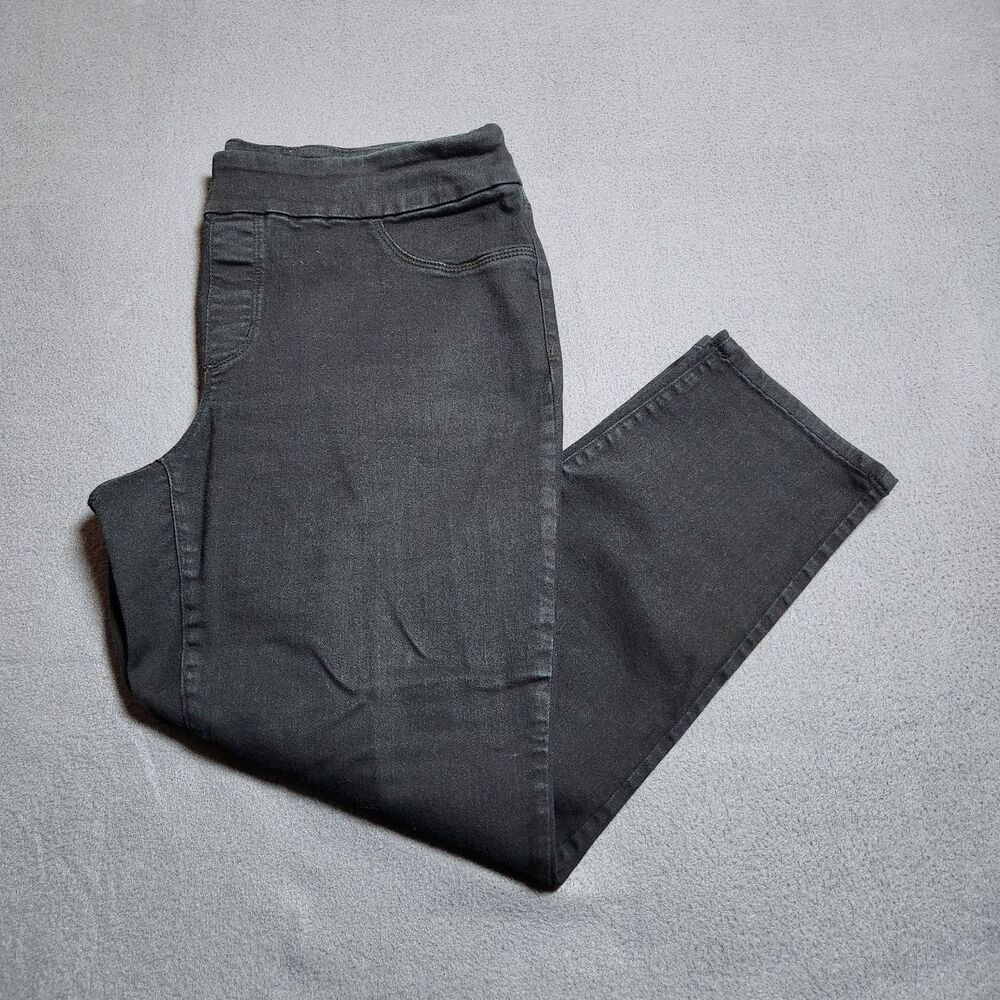 Chico's Jeggings Women 2.5 US 14P Black High Rise Pull On Jeans